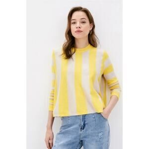Compañia Fantastica Yellow Striped sweater Size L